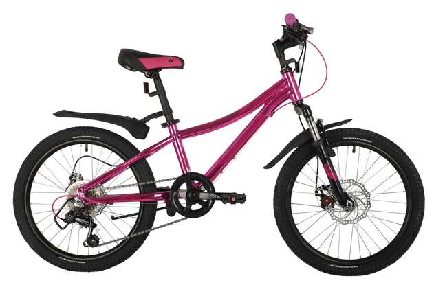 Велосипед NOVATRACK 20" KATRINA, алюминиевая рама, розовый металлик