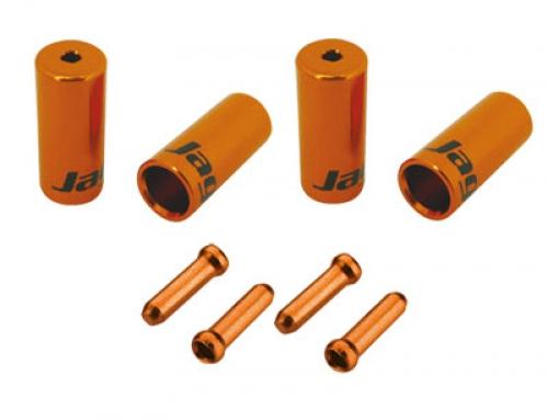 Jagwire наконечники оболочек (10х4мм, 6х5мм) и тросов (4шт.) оранжевые. комплект