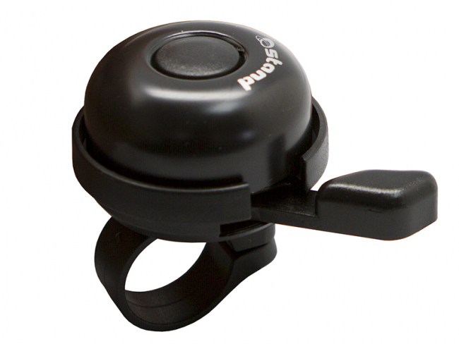 Звонок cd-603, мтериал: алюминиевый купол, пластиковая база, крепление: на руль d:22,2мм, цвет: чёрный.