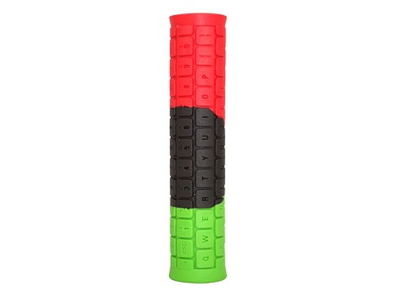 PROPALM Грипсы Pro-708-S3, 143мм, красный-чёрный-зелёный, с заглушками, с упаковкой