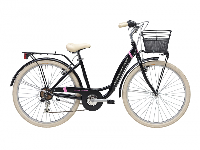 Комфортный велосипед Adriatica Panda 26, черный, 6 скоростей, размер рамы: 420мм (17)
